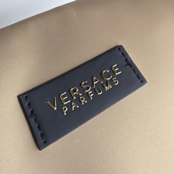 Versace Fragrance Gold Clutch Shoulder Crossbody Sm bag. Purse. Flaw! Used Once - Picture 3 of 16